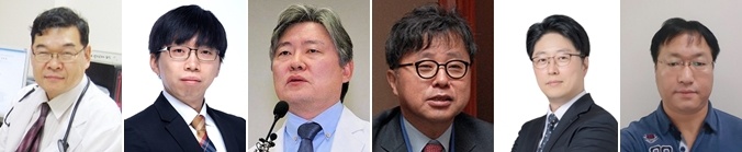 (왼쪽부터) 조경환 교수, 여한솔 대변인, 노환규 선대위원장, 이원표 선대위원장, 전성훈 변호사, 유성 원장