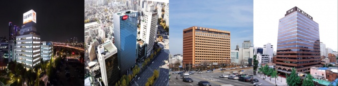 대웅제약, 한미약품, 종근당, 보령제약 본사 건물 전경