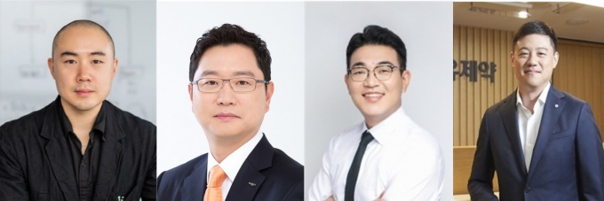 (왼쪽부터) 보령제약 김정균 사장, 일동제약 윤웅섭 부회장, 경동제약 류기성 부회장, 유유제약 유원상 대표