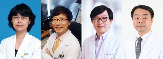 (왼쪽부터) 고영혜 과장, 채희동&middot;김붕년&middot;송태진 교수